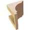 Ekena Millwork 4"W x 4"D x 4"H Wide Hughes Rough Cedar Woodgrain TimberThane Corbel, Primed Tan CORUR04X04X04HUGRCPR - alternate 3